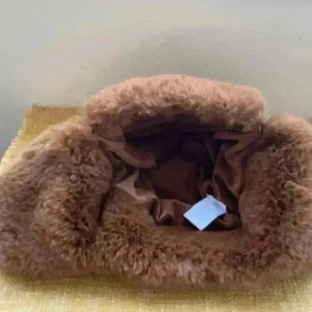Gymboree‎ Trapper hat w/ ear flaps Brown And Blue Plaid Fur Lined Hat Cap